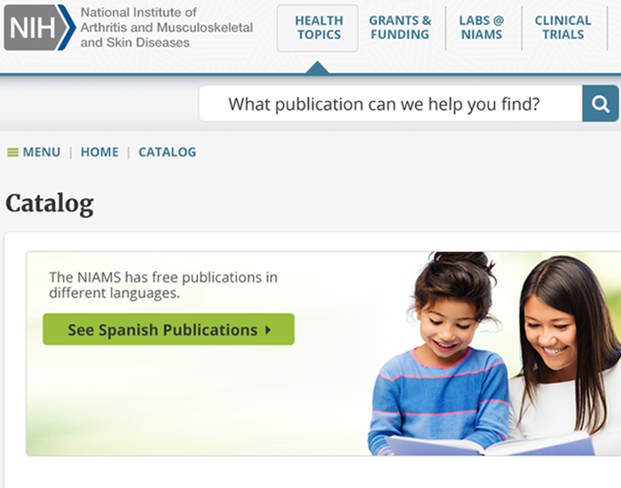 Thumbnail for NIAMS catalog wireframe project